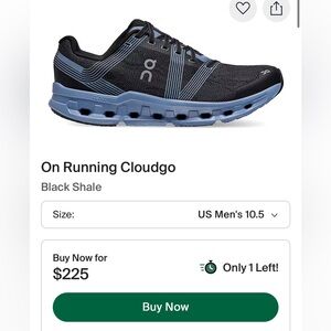 Gray and Blue Men’s On Cloud Shoes size 10.5